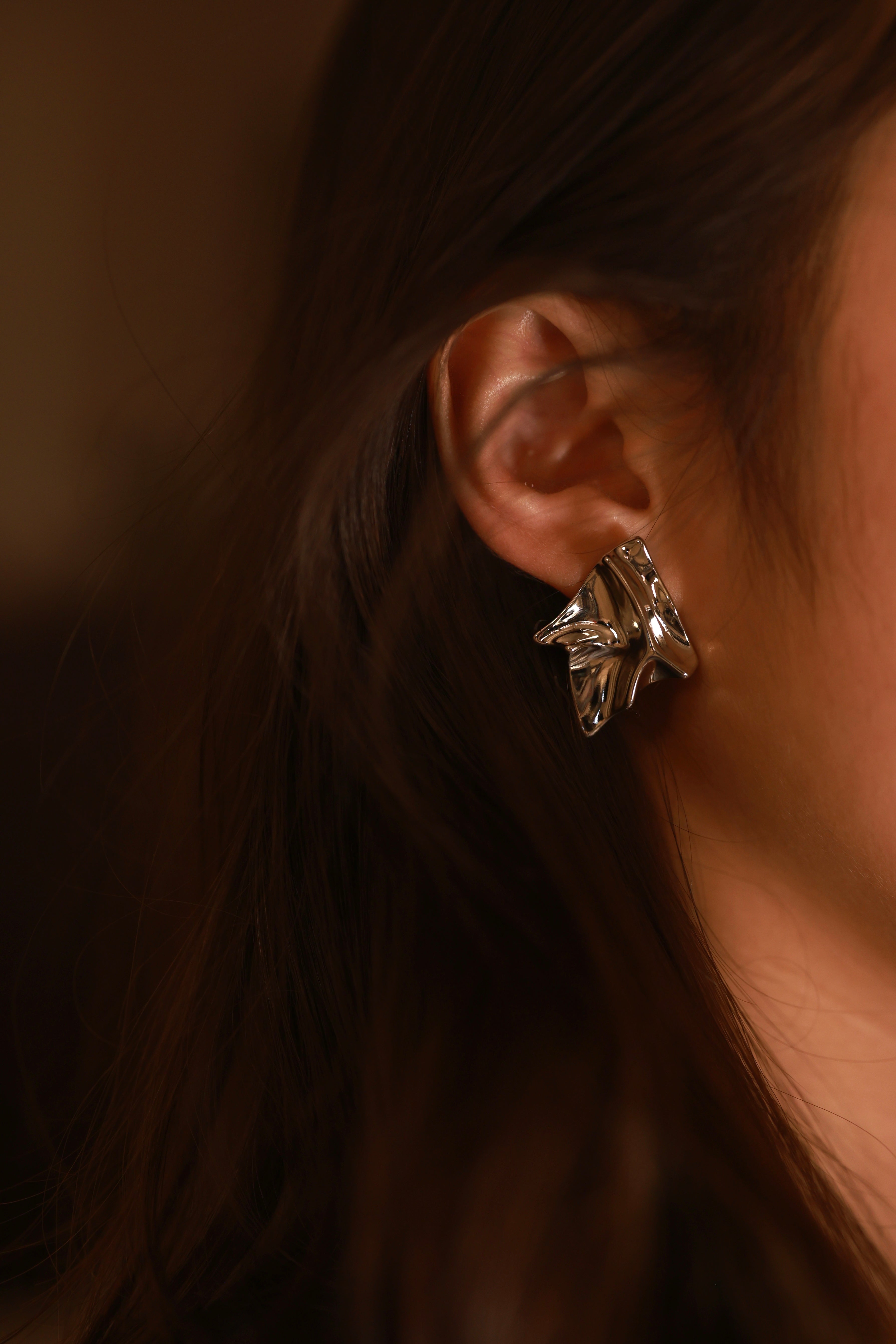 Fluid Gold Sculpted Earrings — image 6